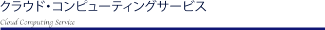 クラウド・コンピューティングサービス